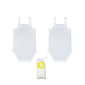 Baby Girl 2pc White Sleeveless Onesie Set