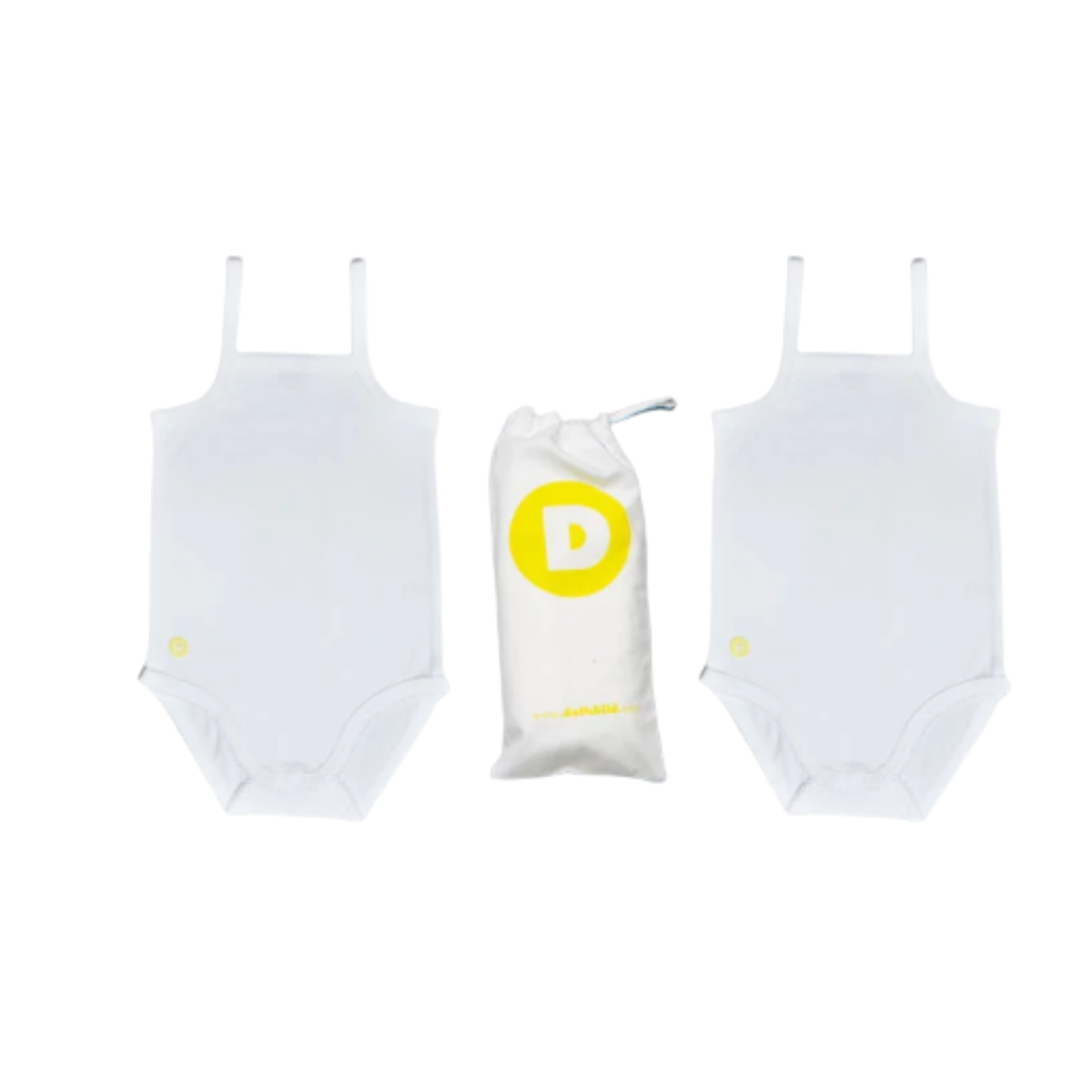 Baby Boy 2pc White Sleeveless Onesie Set