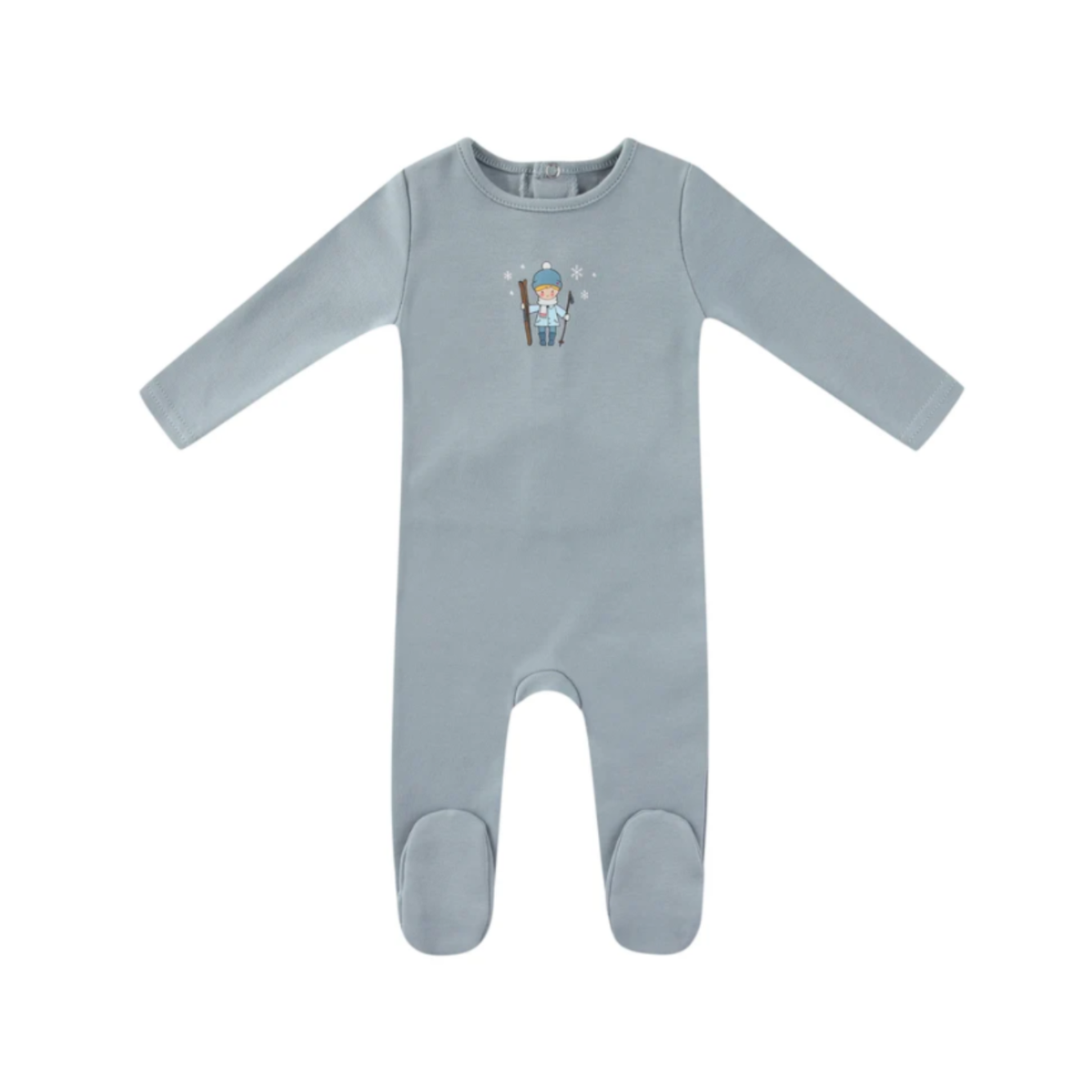 Blue Vintage Skier Footie - Boys