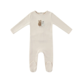 Taupe Sherpa Bunny Footie - Boys