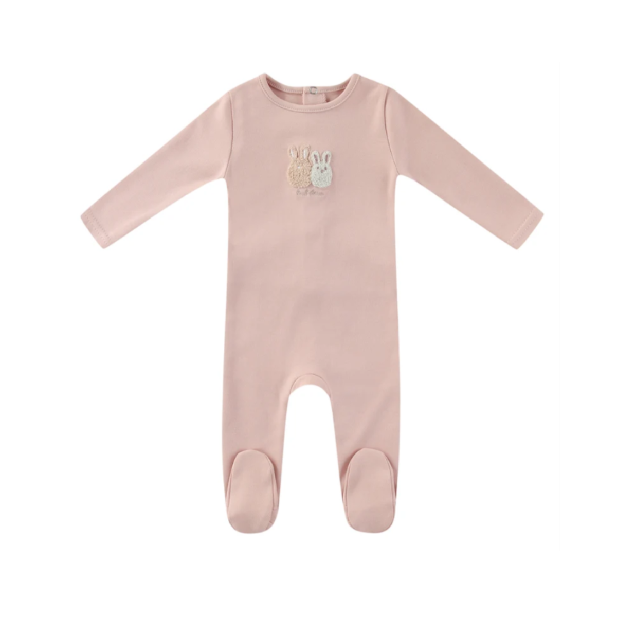 Pink Sherpa Bunny Footie - Girls