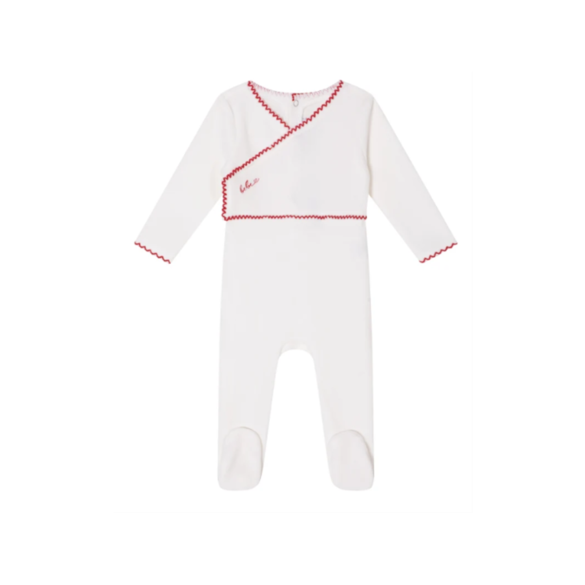White Classic Velour Footie - Girls