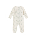 Cream Hydrangea Printed Kimono Footie - Boys