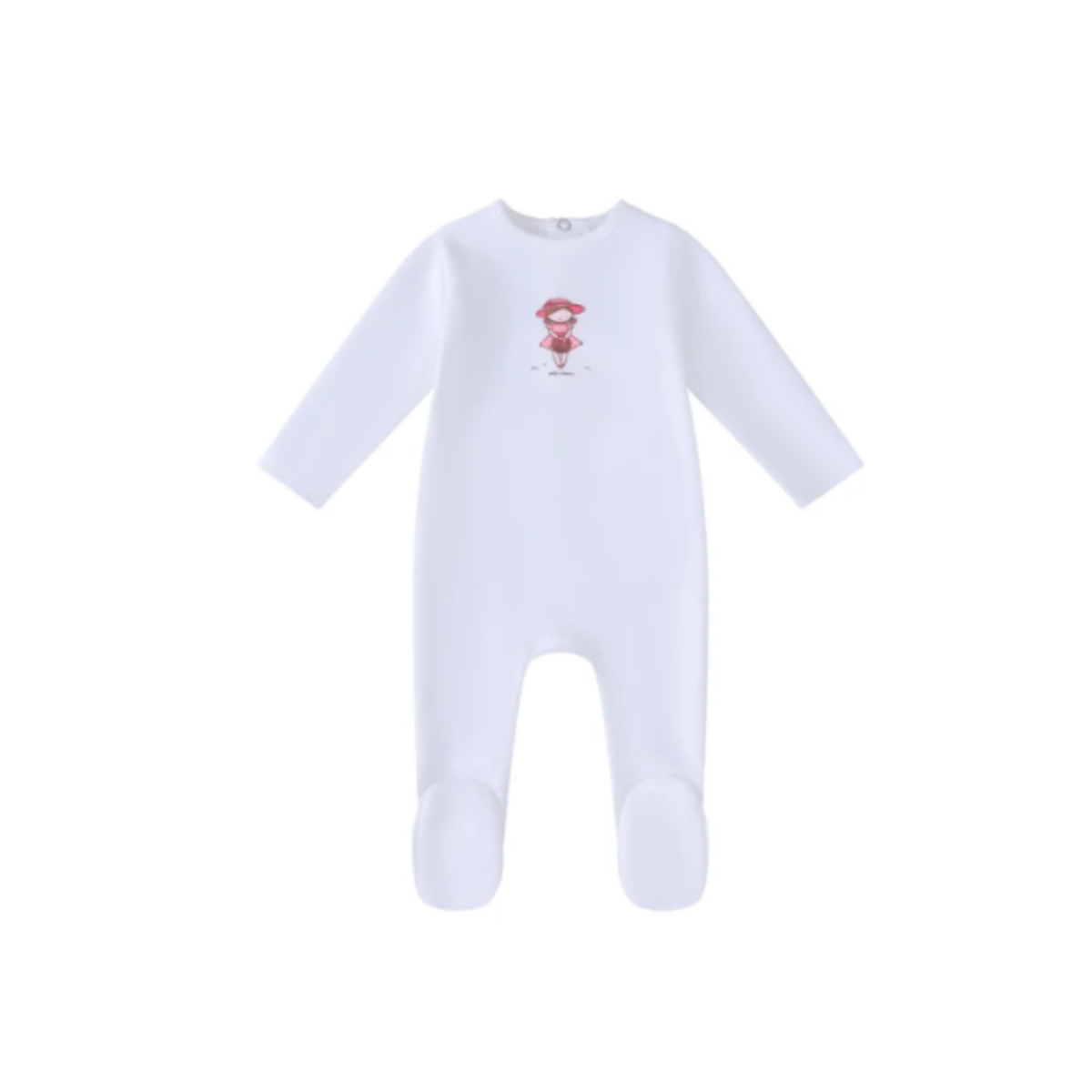 White Doll Footie - Girls