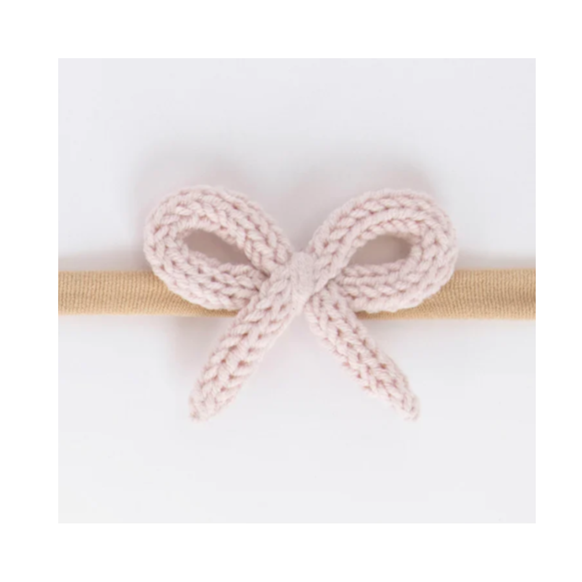 Crochet Mini Headband - Pale Blush