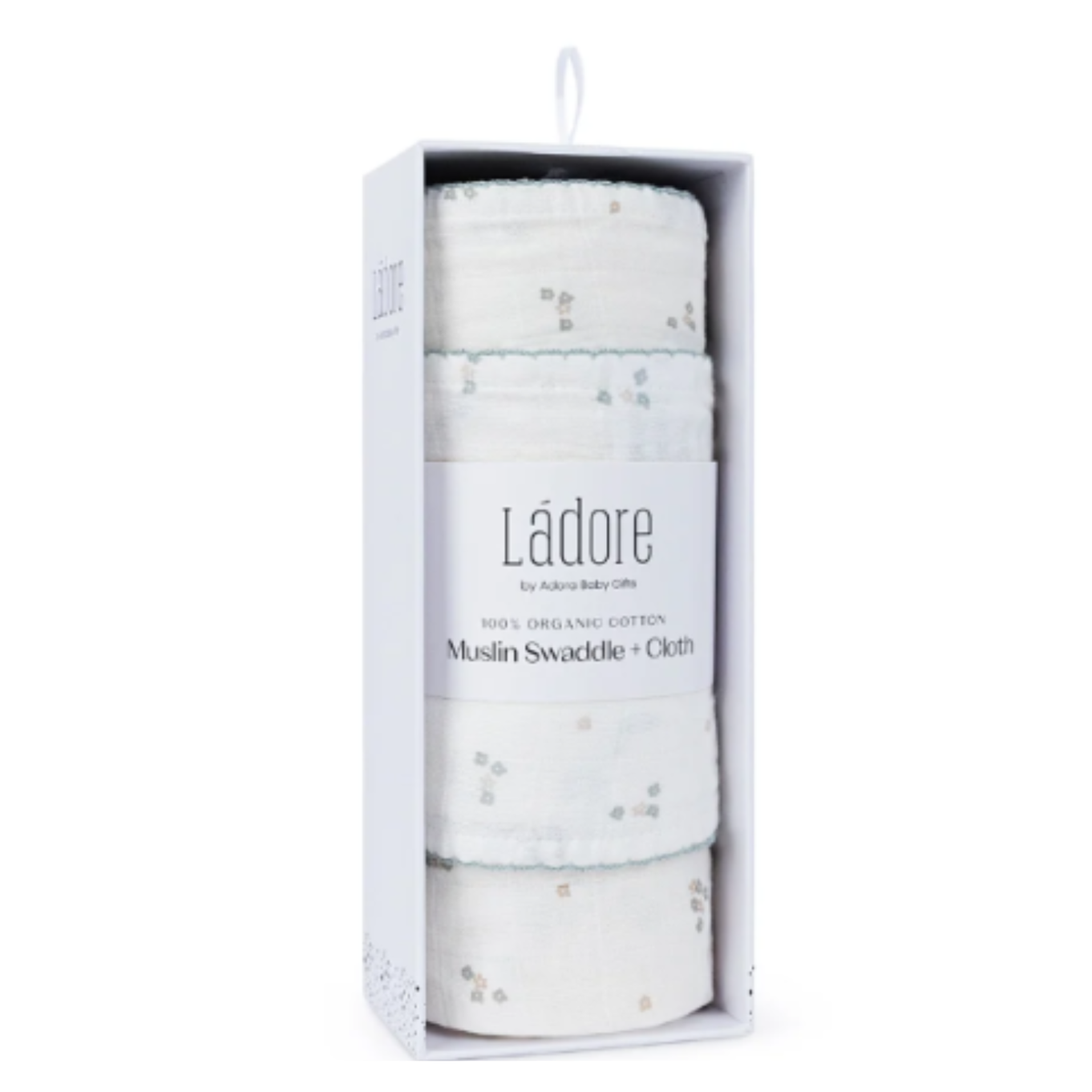 Mini Floral Sage Swaddle + Cloth