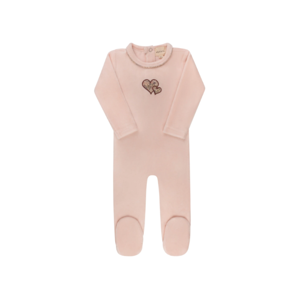 Embroidered Liberty Berry Collection Pink Footie - Girls