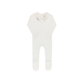 Floral Star Embroidered Collar Collection - Ivory Blue - Footie