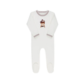 French Terry Scottish Collection Ivory Pink Footie - Girls