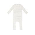 Ivory Petal Pointelle Floral Footie - Boys