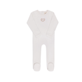 Metallic Wreath Collection Ivory Footie - Girls