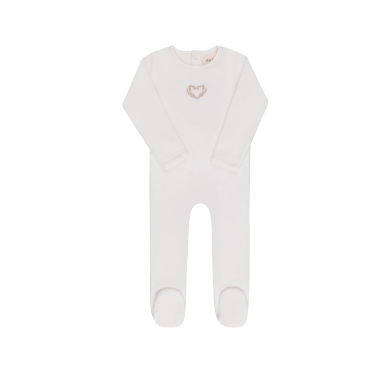 Metallic Wreath Collection Ivory Footie - Girls