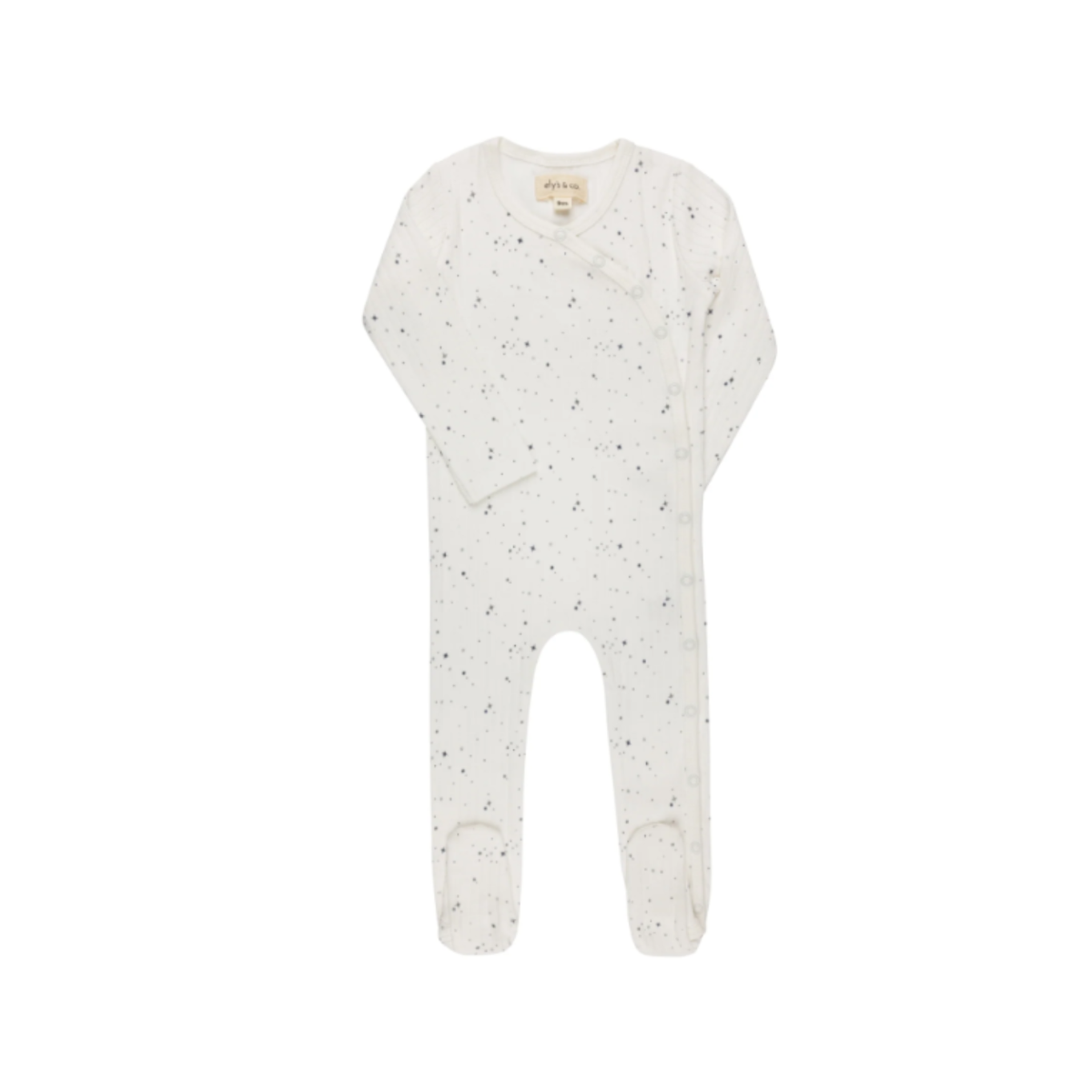 Printed Floral Star Collection Ivory Stars Footie - Boys