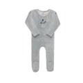 Stripe Collection - Ivory Blue - Footie