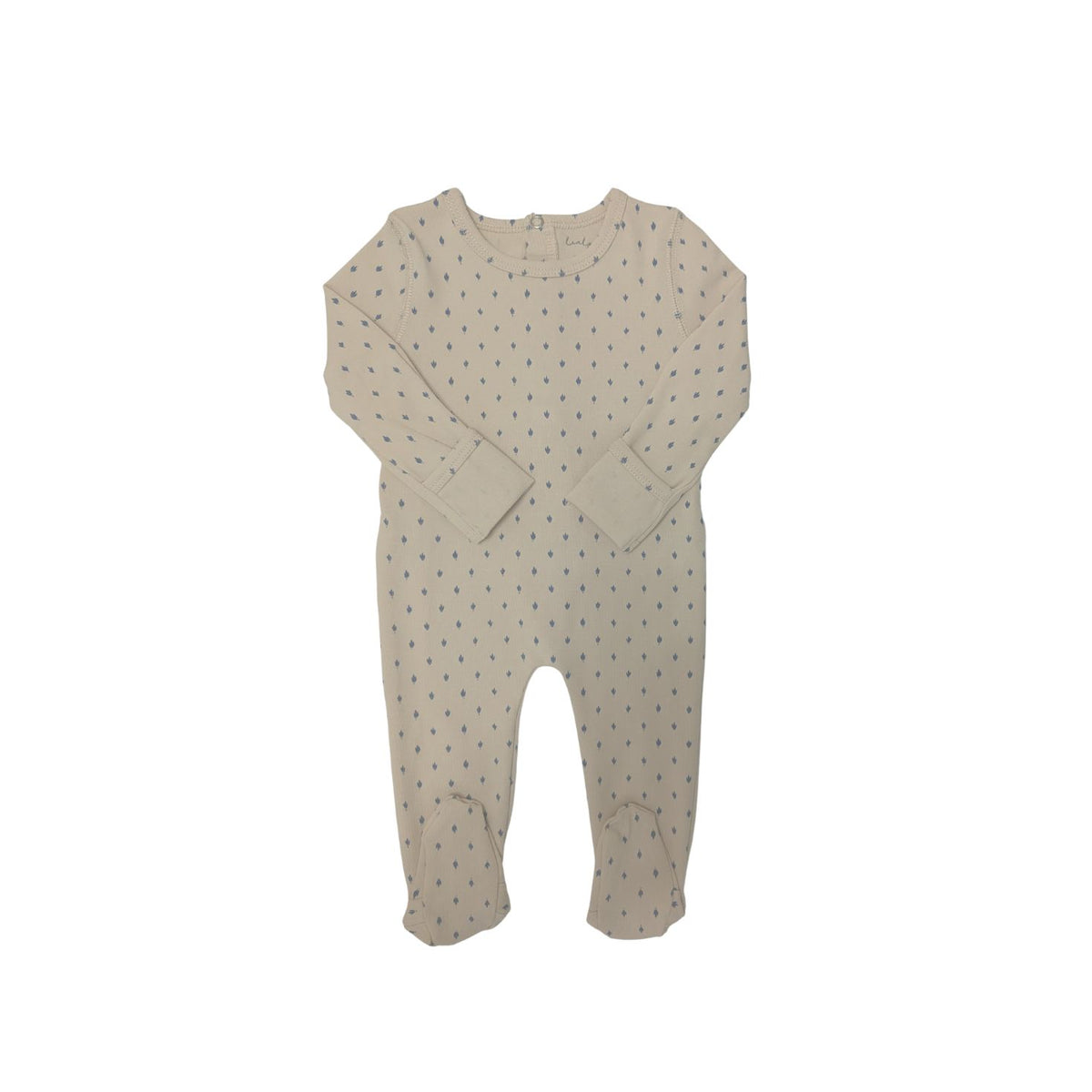 The Printed Romper Blue Damask - Boys