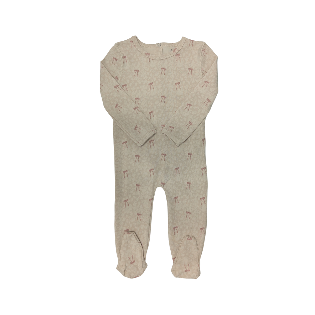 The Printed Romper Heirloom Bow - Girls